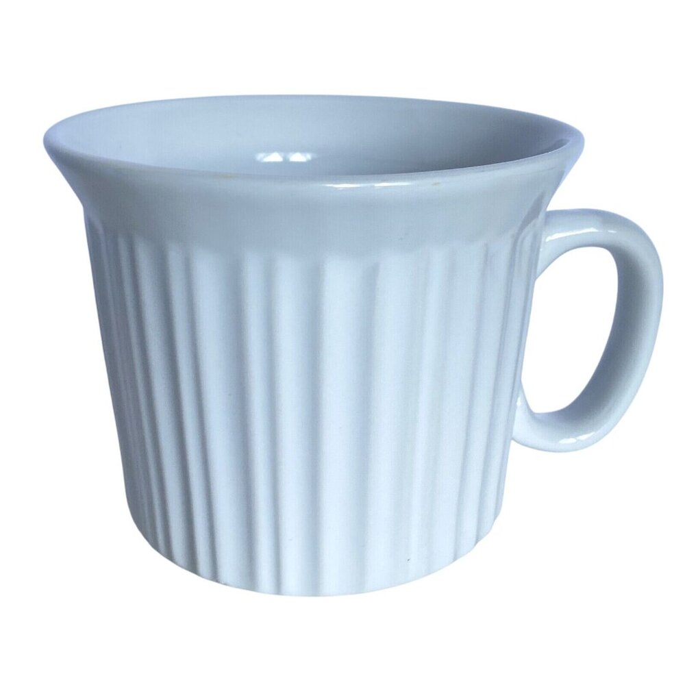 CorningWare FRENCH WHITE 20 Oz Stoneware Soup Mug Large Serving Cup Vintage
